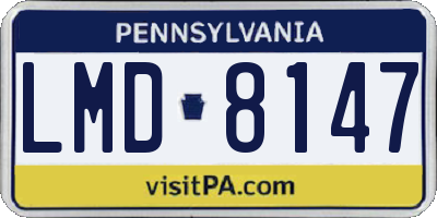 PA license plate LMD8147