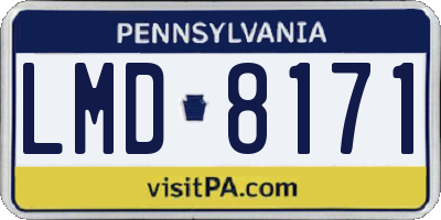 PA license plate LMD8171