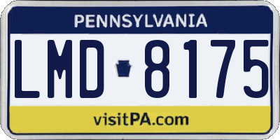 PA license plate LMD8175