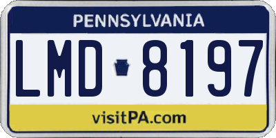 PA license plate LMD8197
