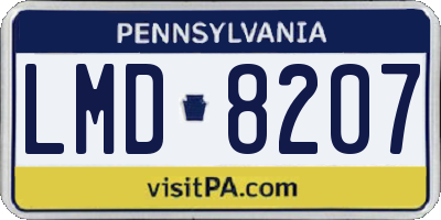 PA license plate LMD8207
