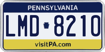 PA license plate LMD8210