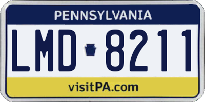 PA license plate LMD8211