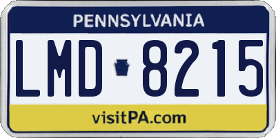 PA license plate LMD8215