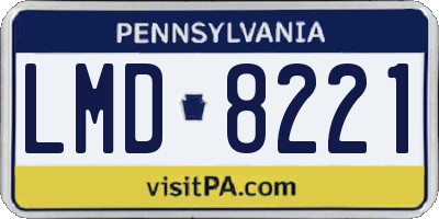 PA license plate LMD8221