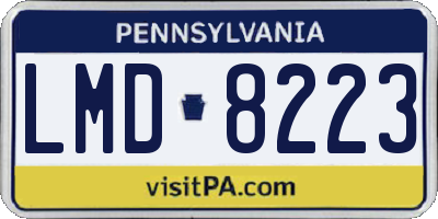 PA license plate LMD8223