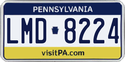 PA license plate LMD8224
