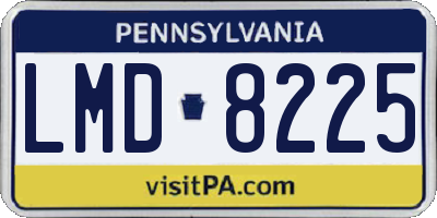 PA license plate LMD8225