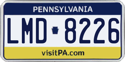 PA license plate LMD8226