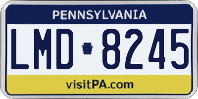 PA license plate LMD8245