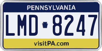 PA license plate LMD8247
