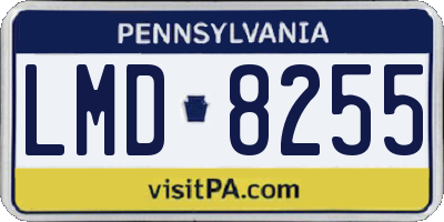 PA license plate LMD8255