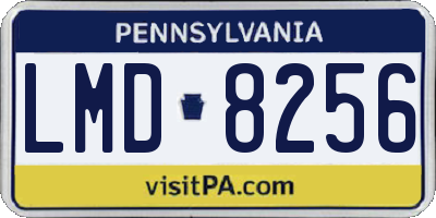 PA license plate LMD8256