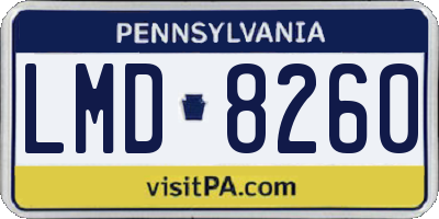 PA license plate LMD8260