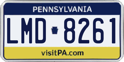 PA license plate LMD8261