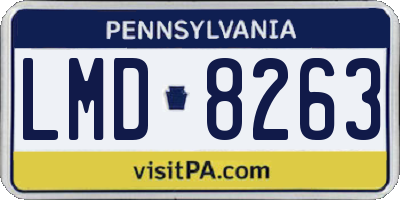 PA license plate LMD8263