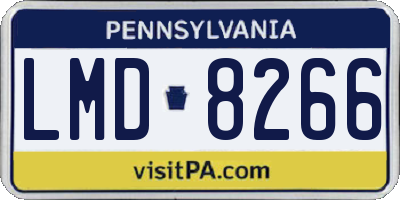PA license plate LMD8266