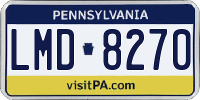 PA license plate LMD8270