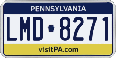 PA license plate LMD8271