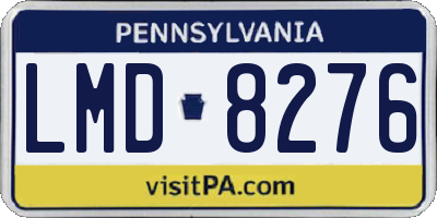 PA license plate LMD8276