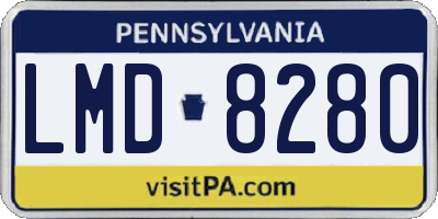 PA license plate LMD8280