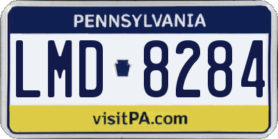 PA license plate LMD8284