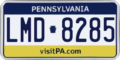 PA license plate LMD8285