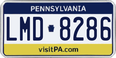 PA license plate LMD8286