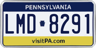 PA license plate LMD8291