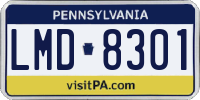 PA license plate LMD8301