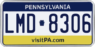 PA license plate LMD8306