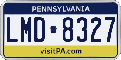 PA license plate LMD8327