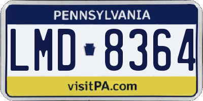 PA license plate LMD8364