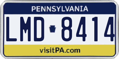 PA license plate LMD8414
