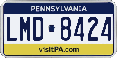 PA license plate LMD8424