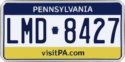 PA license plate LMD8427