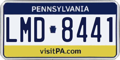 PA license plate LMD8441