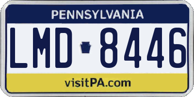 PA license plate LMD8446