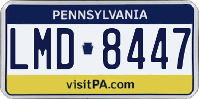 PA license plate LMD8447