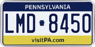 PA license plate LMD8450
