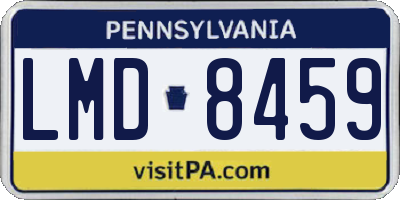 PA license plate LMD8459