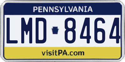 PA license plate LMD8464