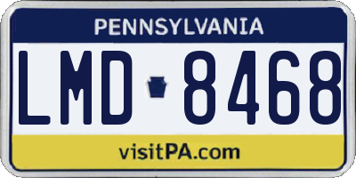 PA license plate LMD8468