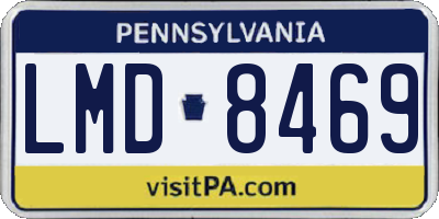 PA license plate LMD8469