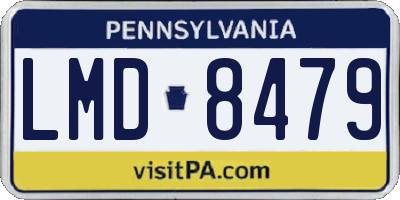 PA license plate LMD8479