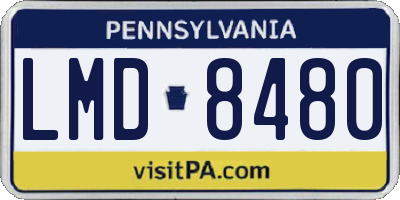 PA license plate LMD8480