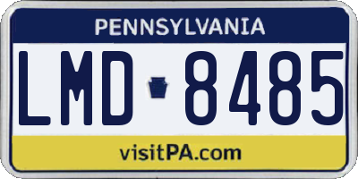 PA license plate LMD8485