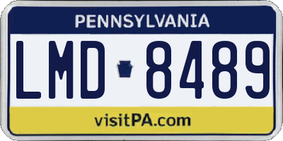 PA license plate LMD8489