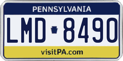 PA license plate LMD8490