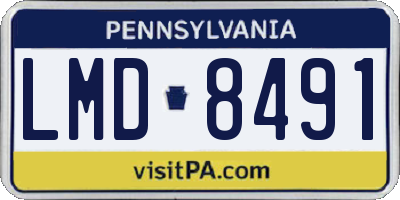 PA license plate LMD8491